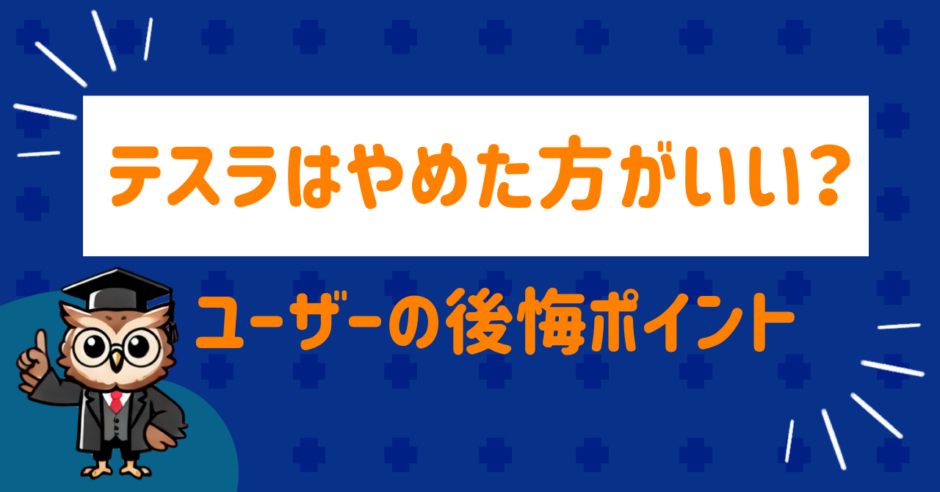 テスラはやめたほうがいいか